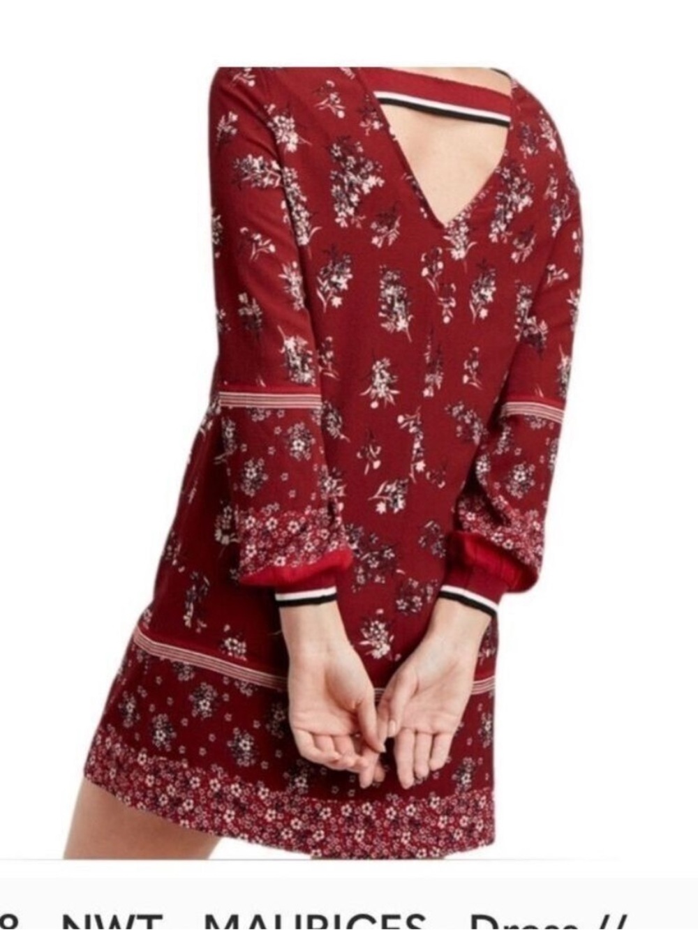 Maurices V back Boho with Bishop Sleeves